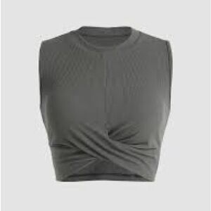 NWOT Cider Gray Sleeveless Women's Crop Top